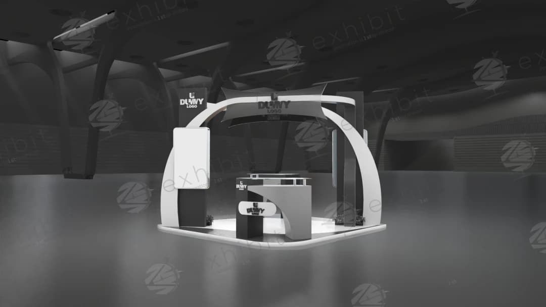 Sail Curved Semi-island 3x3 Booth