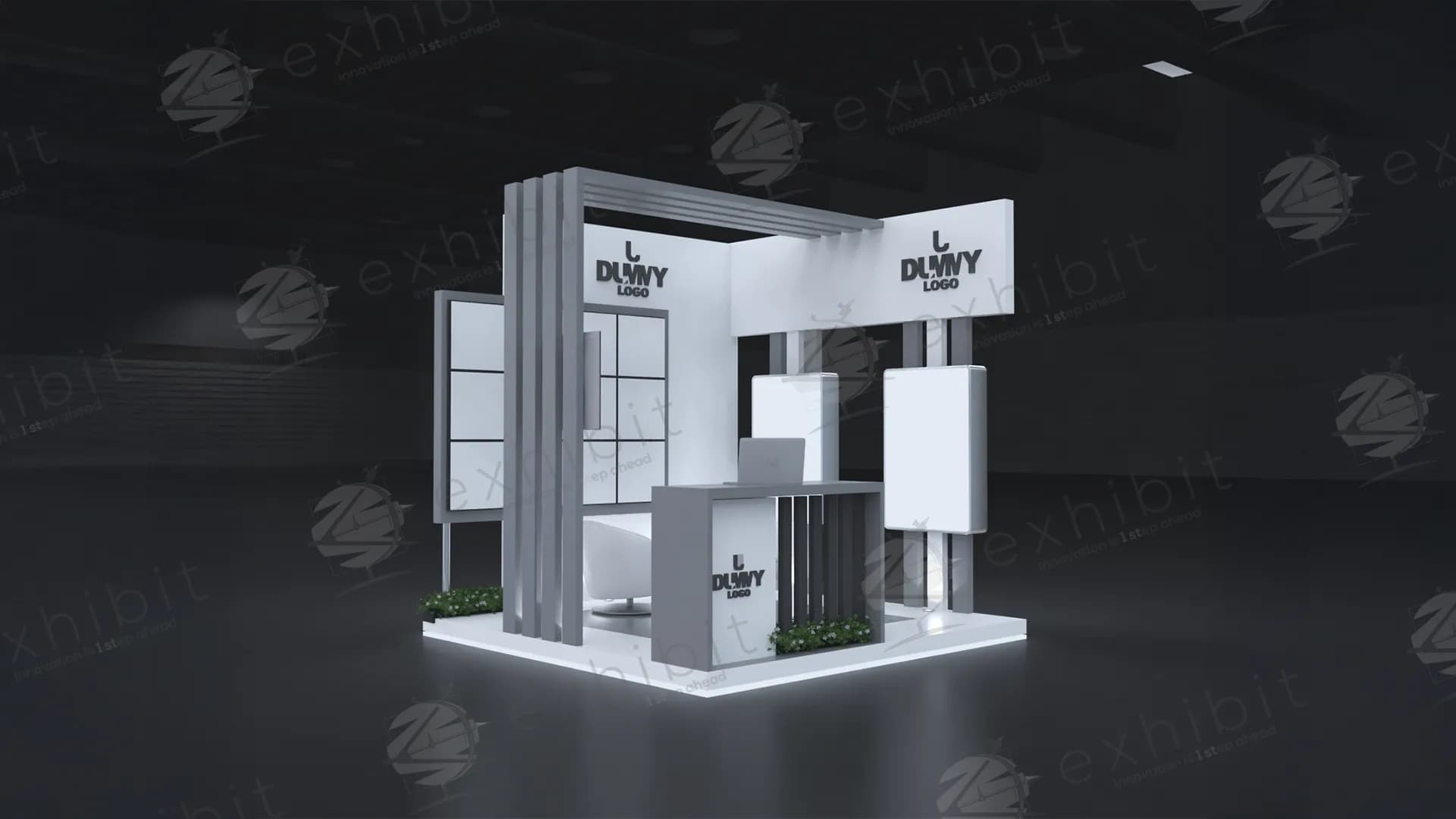 Unified Straight Semi-Island 3x3 Booth