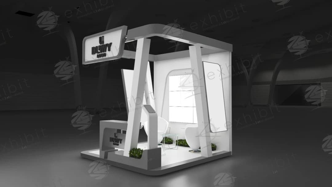 Nova Flow Curved Semi-Island 3X3 Booth