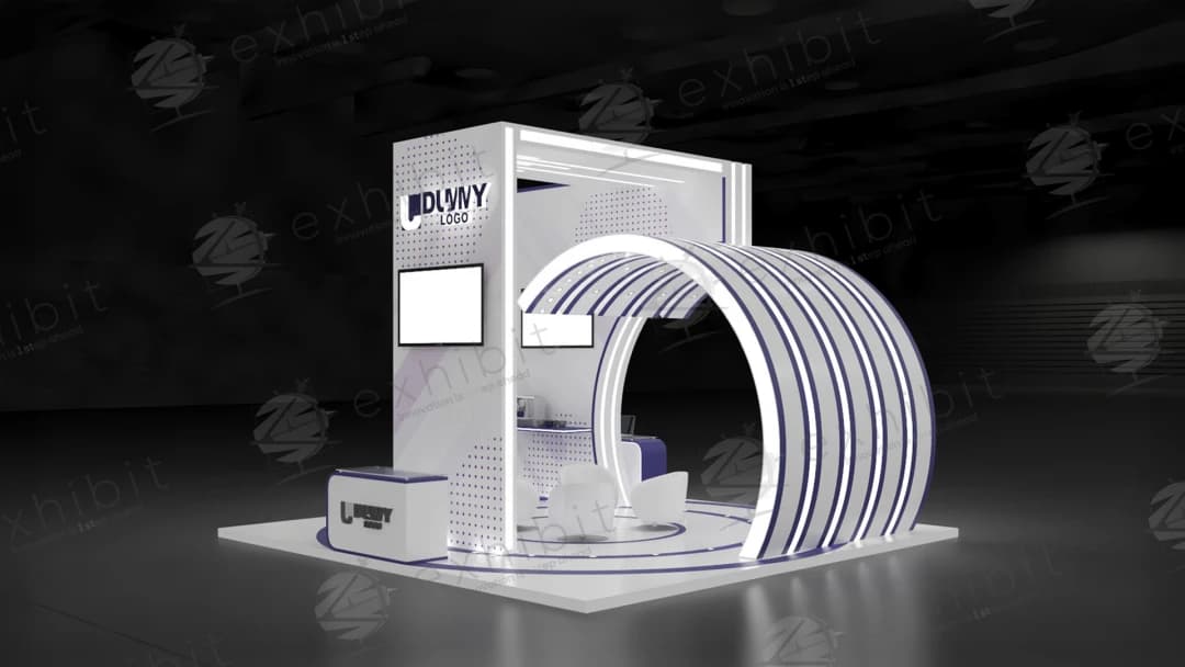 Nautical Tech Curved Semi-Island 6x6 Booth