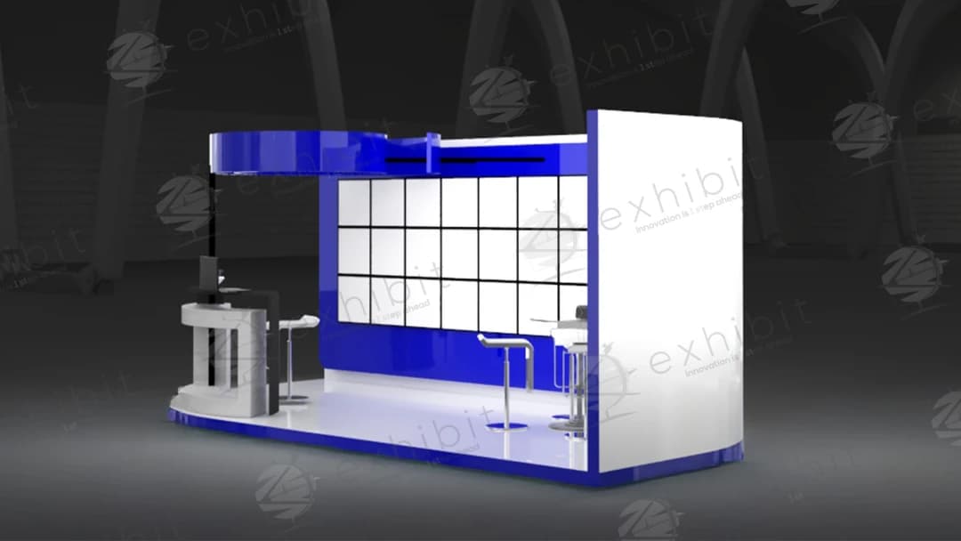 Aero Crest Curved Semi-Island 3x6 Booth