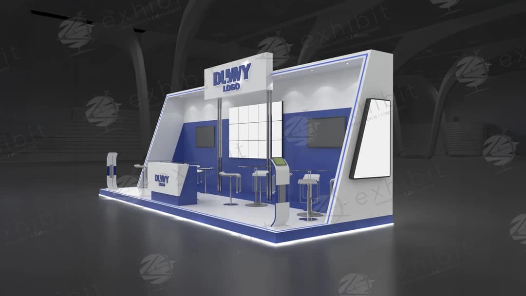 Cobalt Oblique Straight Semi-Island 3x9 Booth
