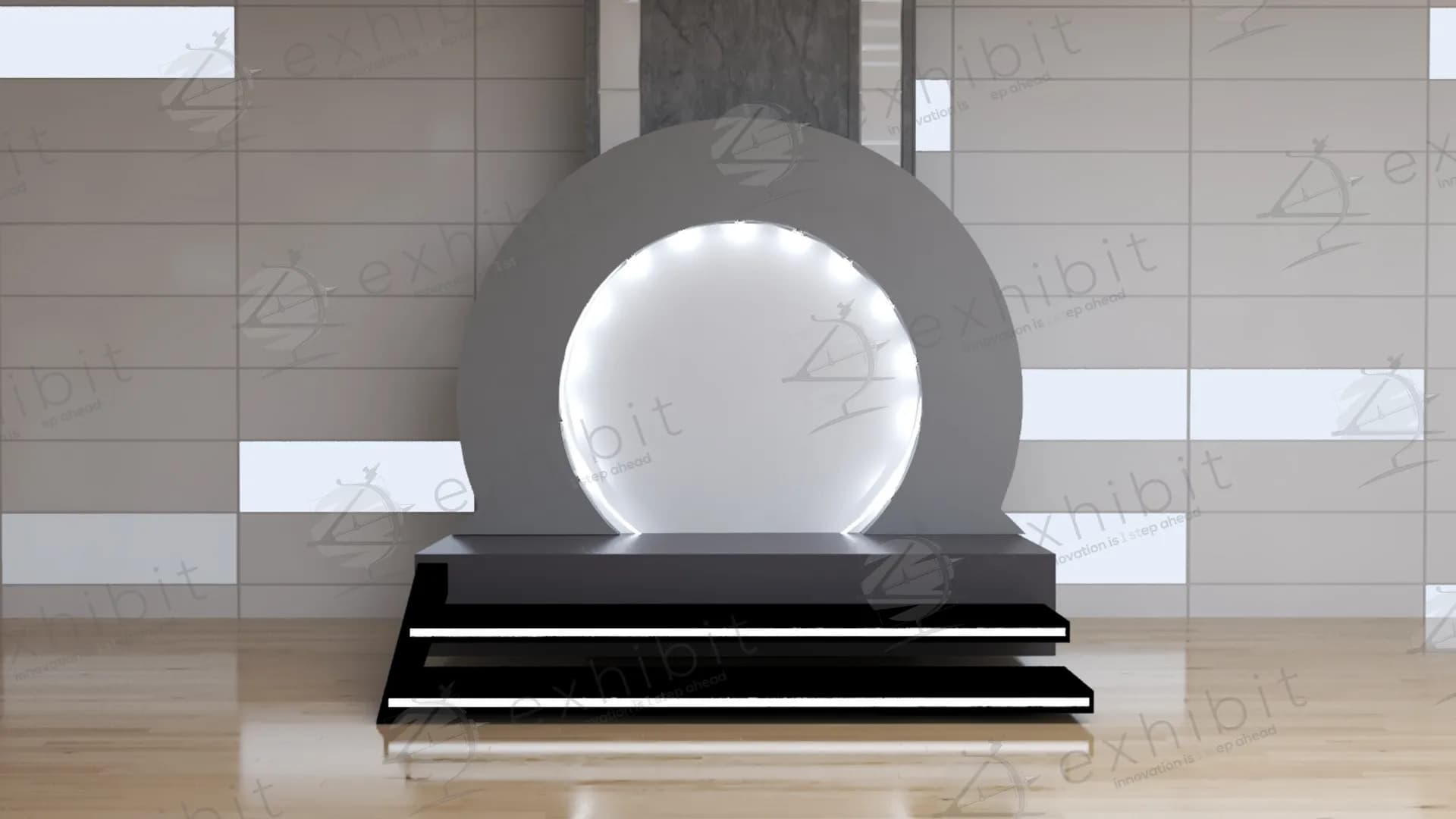 Illuminated Halo Archway Curved Photobooth
