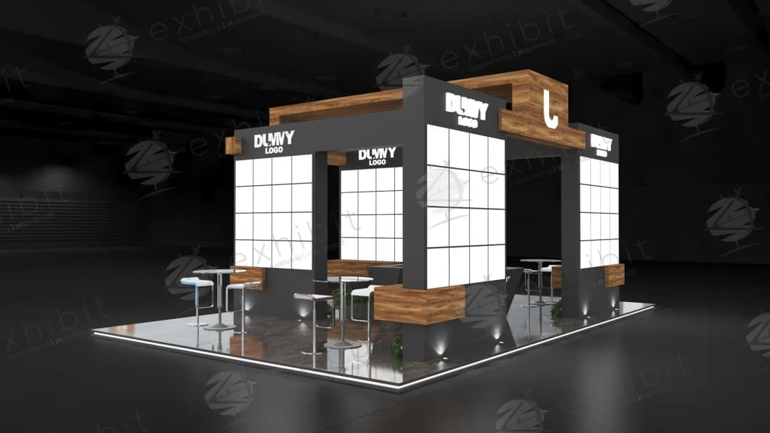 Monolith Wood Straight Island 6x9 Booth