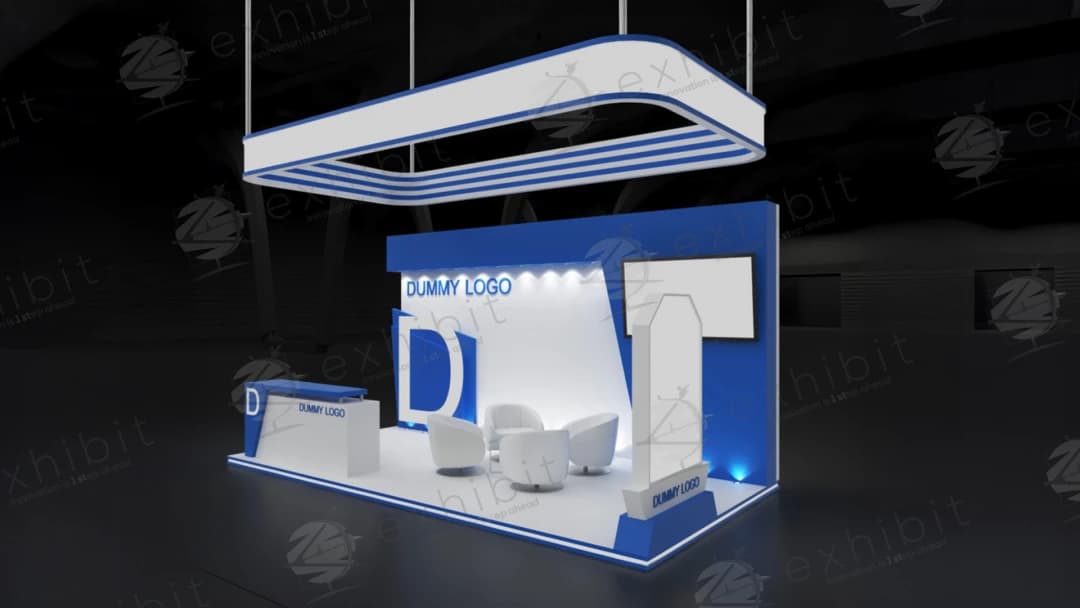 Techno-Sphere Curved Semi-Island 3x6 Booth