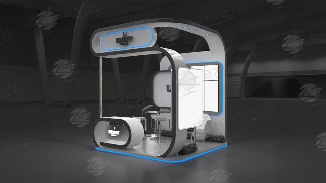 Cipher Pod Curved Semi-Island 3x3 Booth