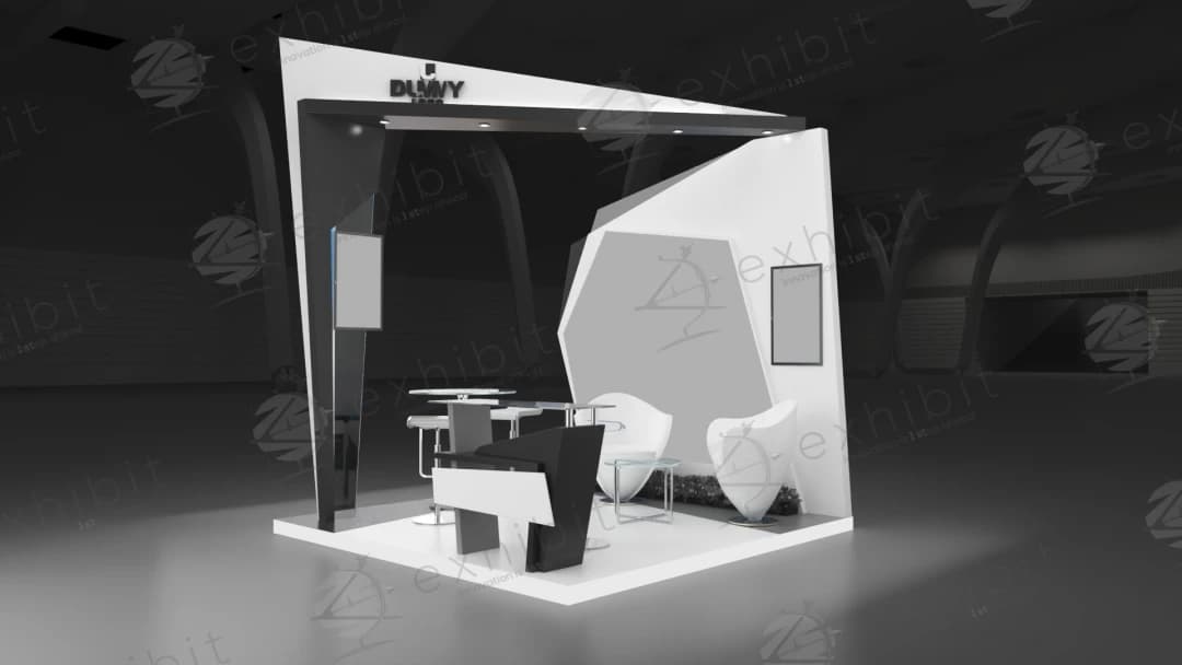 Shard Edge Straight Semi-Island 3x3 Booth