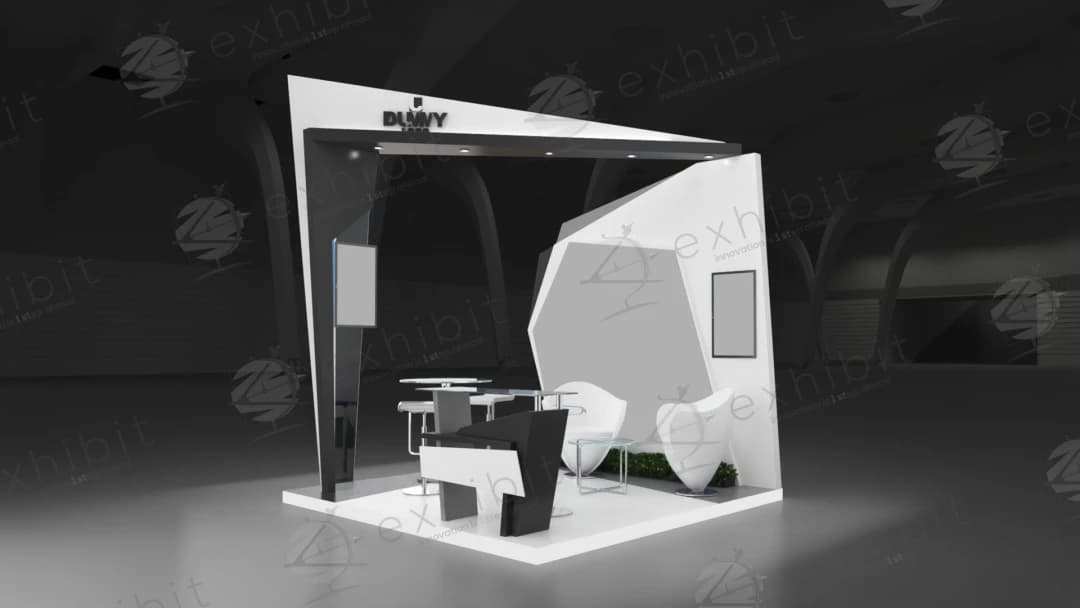 Shard Edge Straight Semi-Island 3x3 Booth