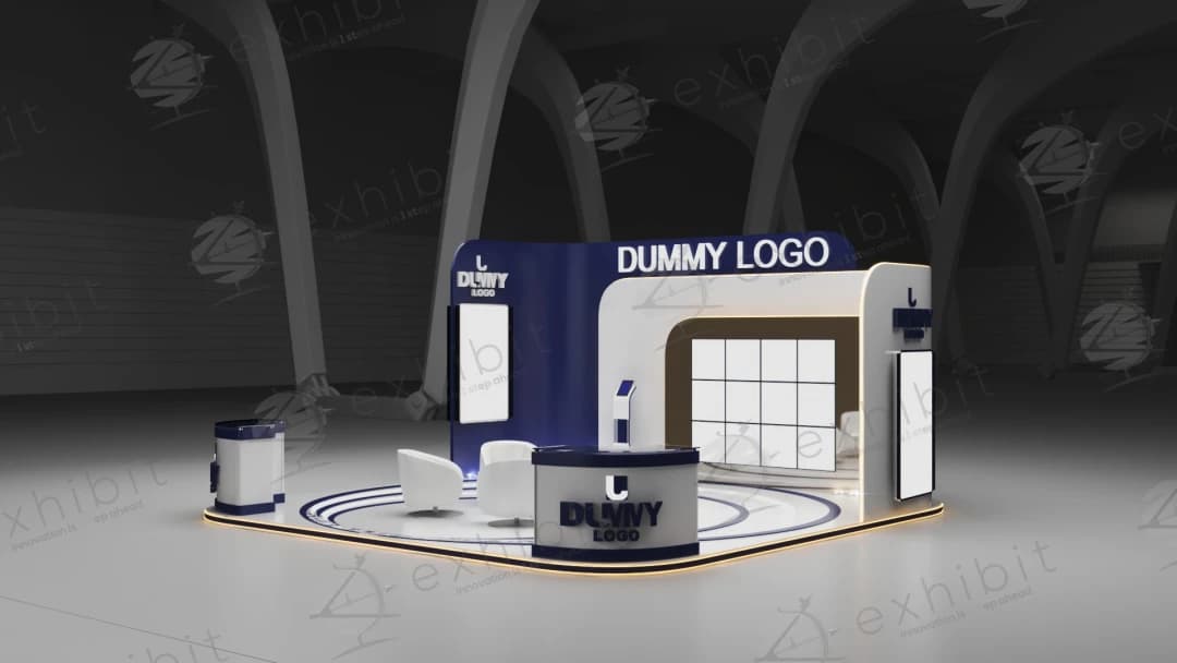 Azura Contour Curved Semi-Island 6x6 Booth