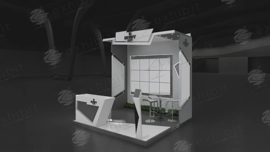 Geometric Facet Straight Semi-Island 3x3 Booth