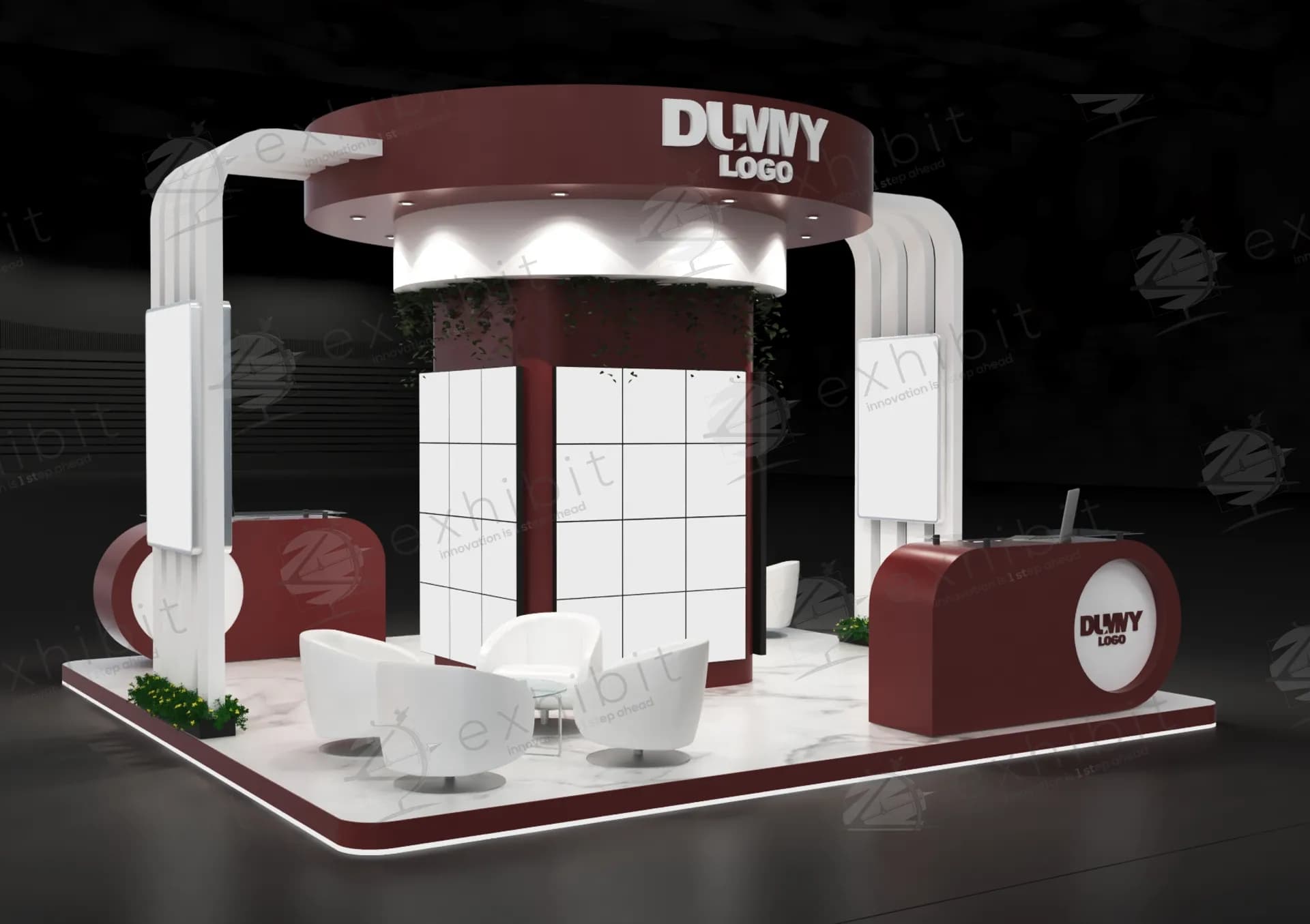 Sculpt Core Curved Semi-Island 6X6 Booth