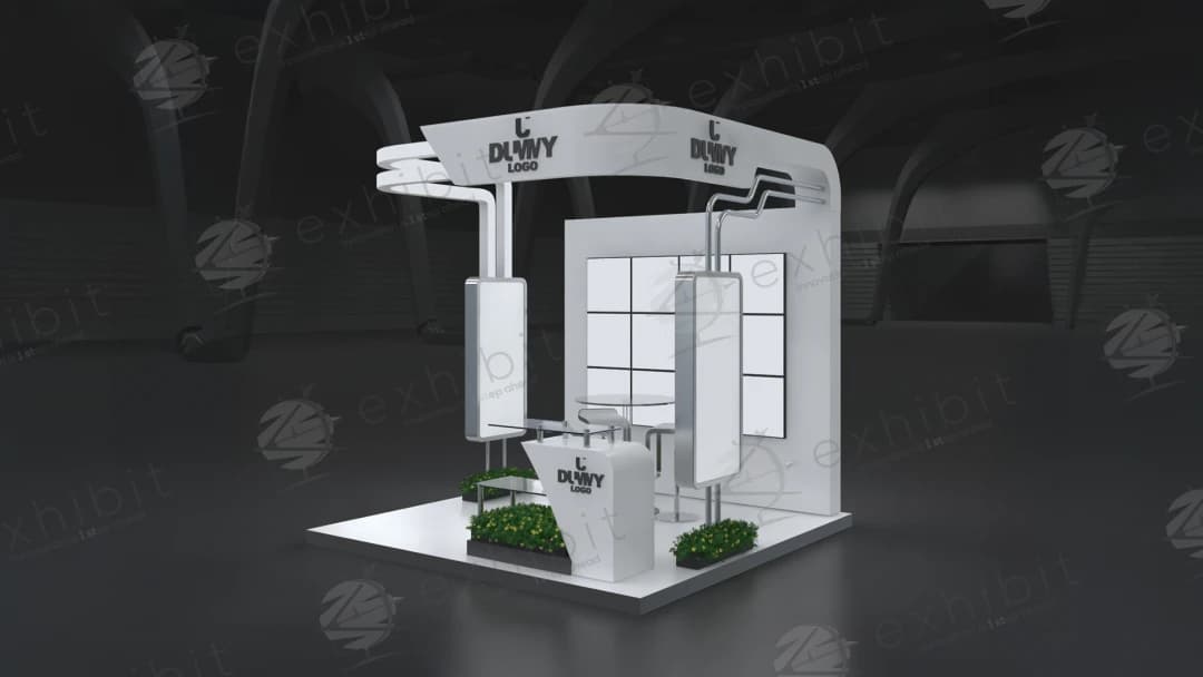 Sweeping Arc Straight Semi-Island 3x3 Booth