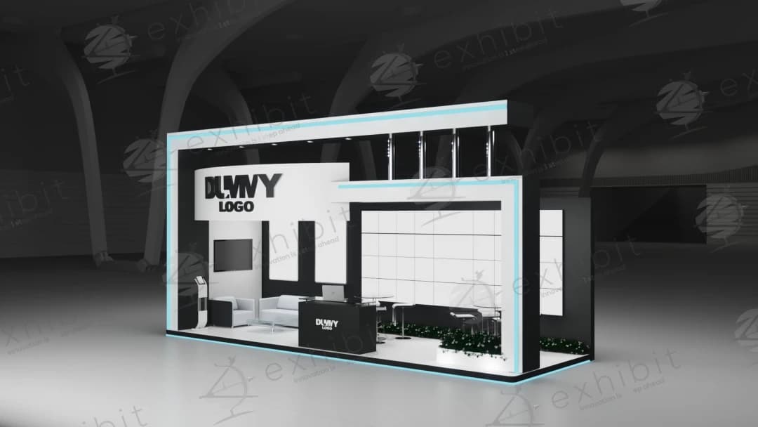 Luxury Luxe Straight Semi-Island 3x9 Booth