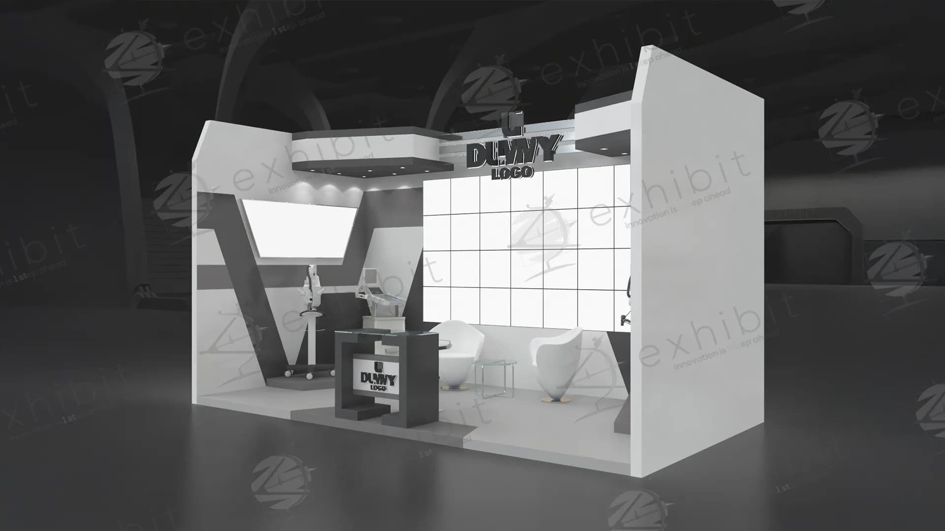 Vantage Straight Semi-Island 3x6 Booth
