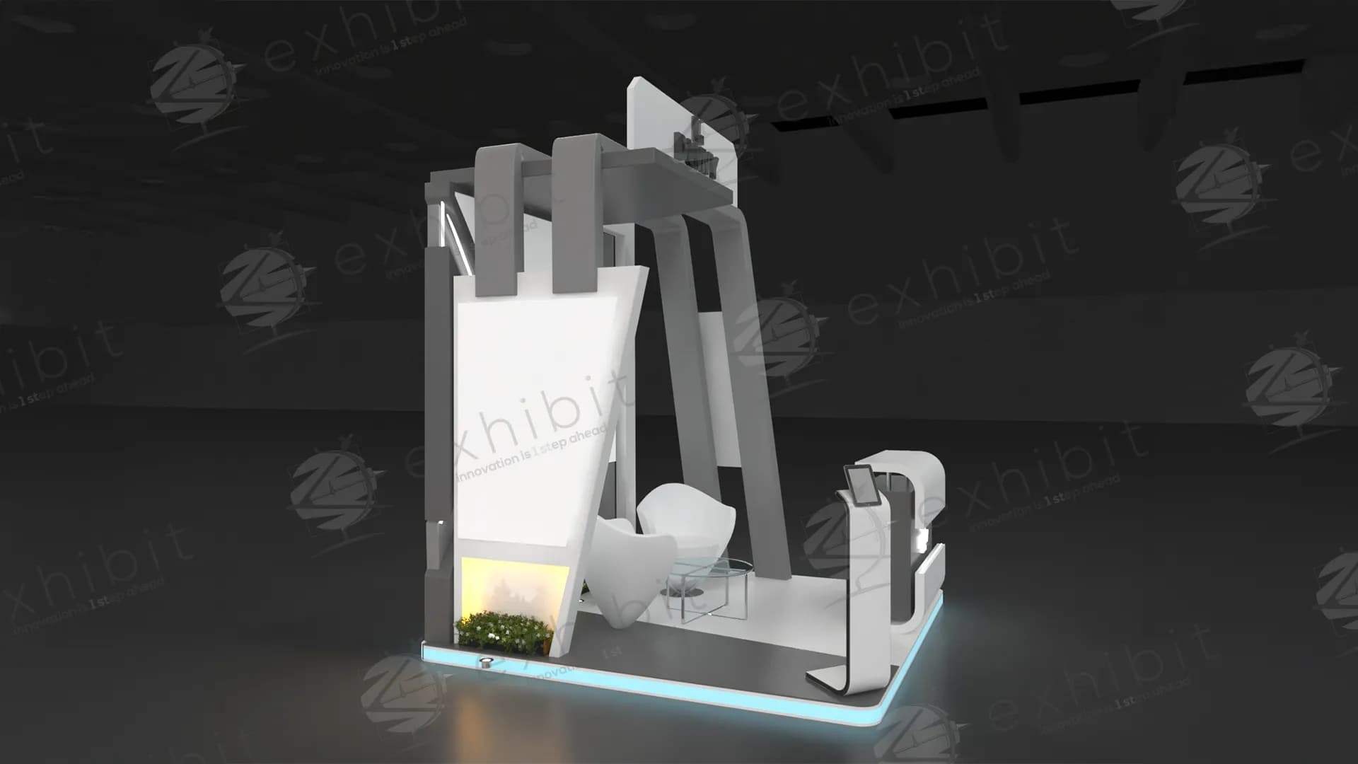 Textured Semi-Island Booth