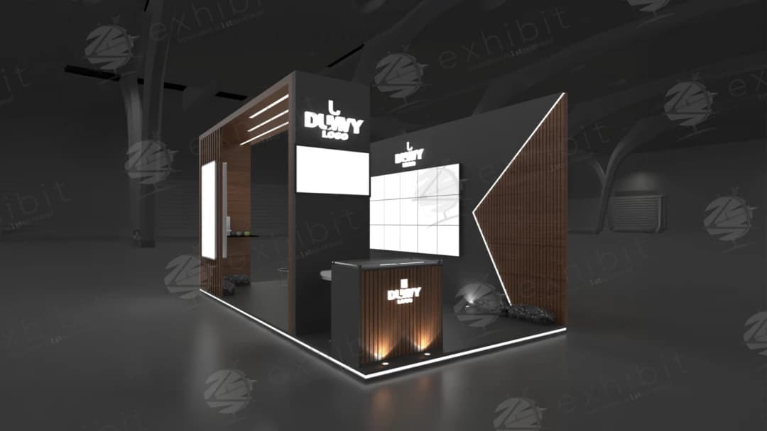 Zen Point Straight Semi-Island 3x6 Booth