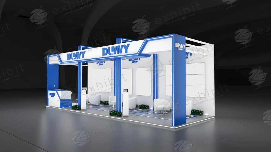 Atrium Facade Straight Semi-Island 3x9 Booth