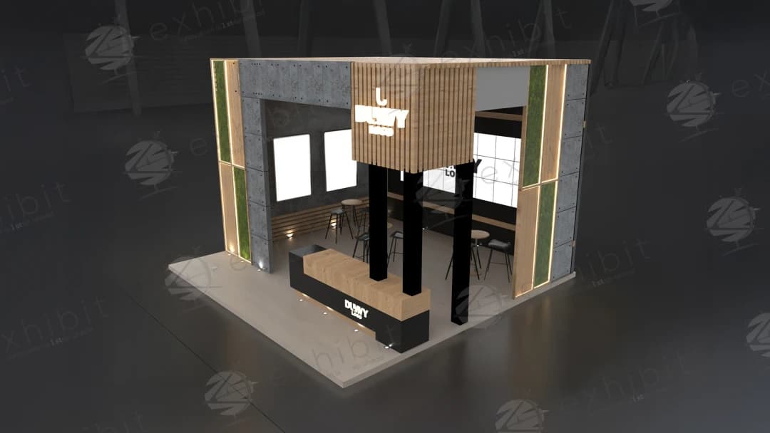 Fusion Habitat Straight Semi-Island 6x6 Booth