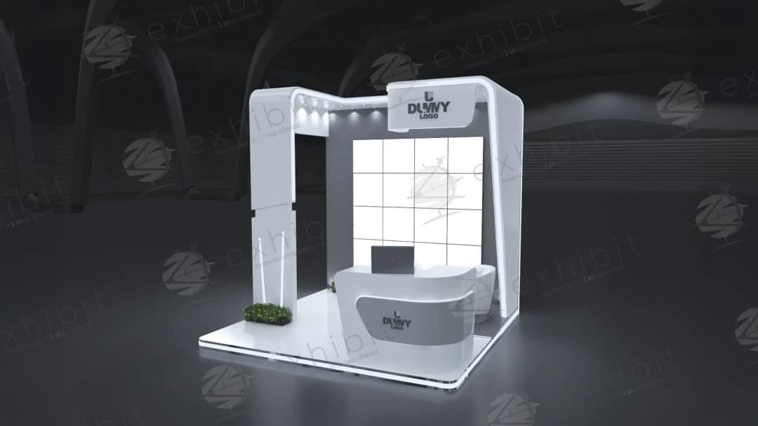 Aria Zenith Curved Semi-Island 3x3 Booth