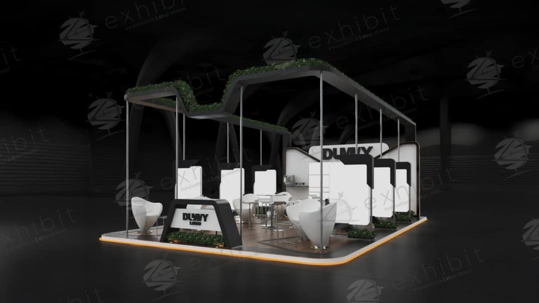 Obsidian Grove Straight Semi-Island 6x9 Booth