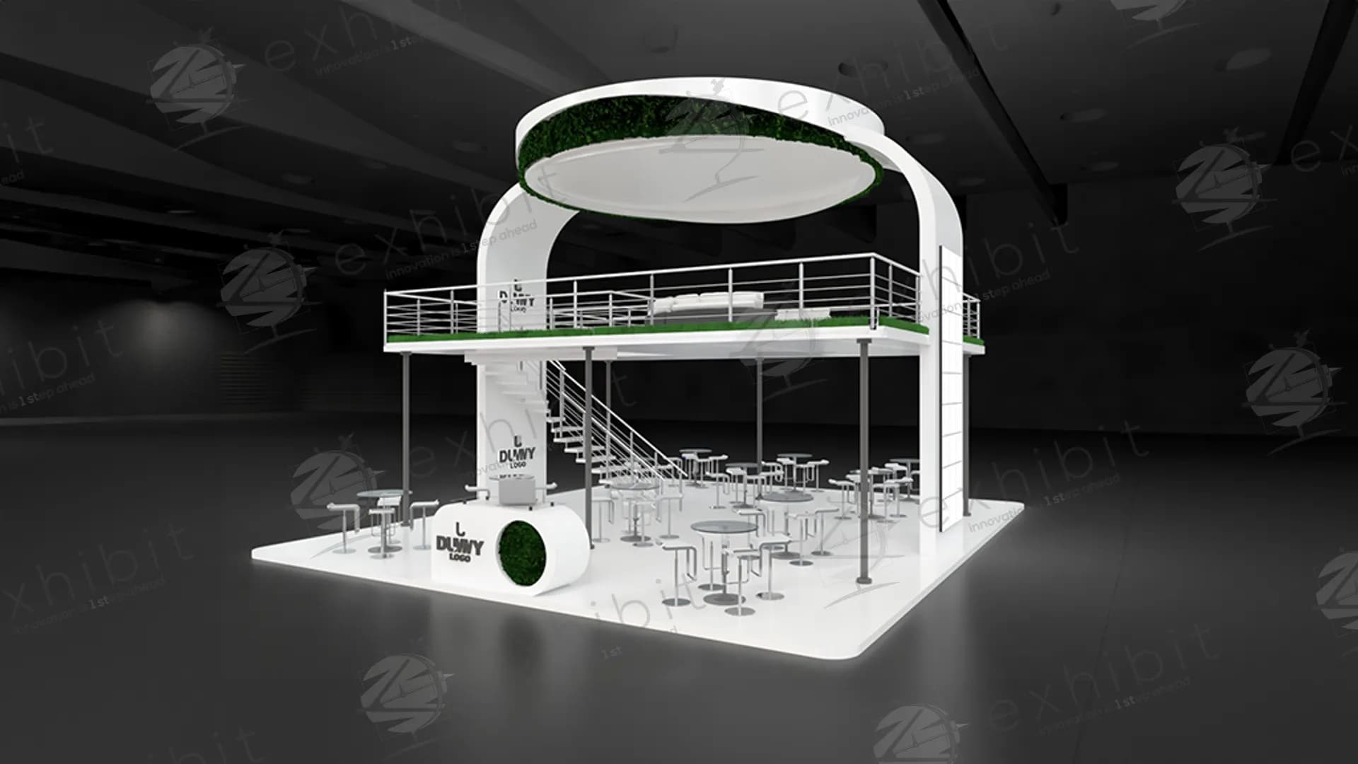 Crescent Arch Straight Double Decker Booth