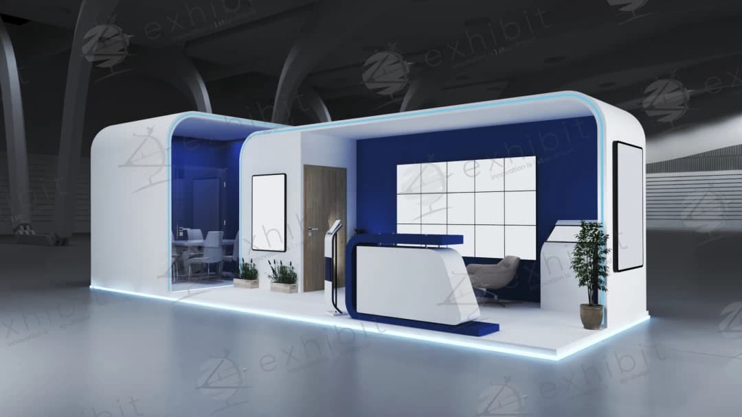Aero Enclave Curved Semi-Island 3x9 Booth