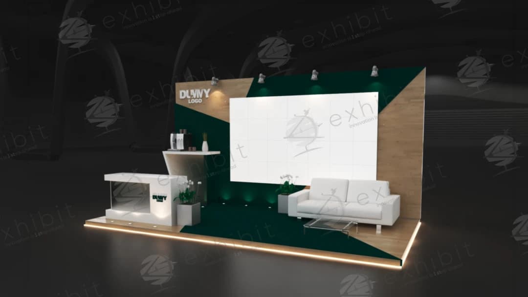 Emerald Hearth Straight Semi-Island 3x6 Booth