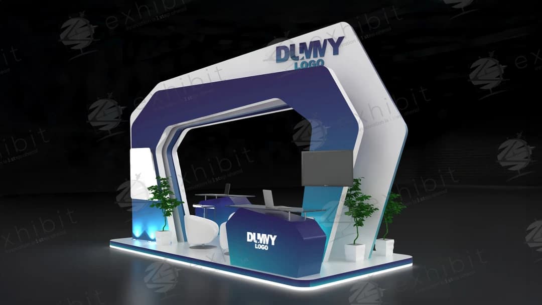 Hexa Portal Straight Semi-Island 3x6 Booth
