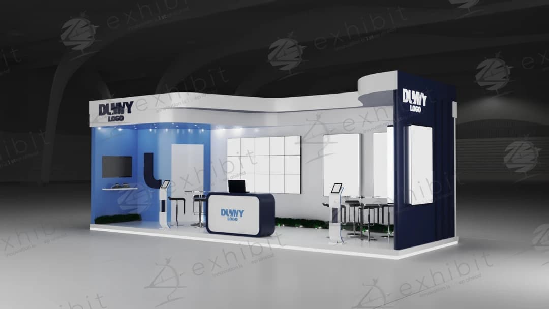 Cobalt Horizon Curved Semi-Island 3x9 Booth