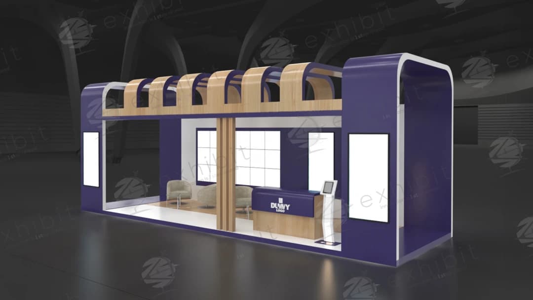 Midnight Ribbed Straight Semi-Island 3x9 Booth