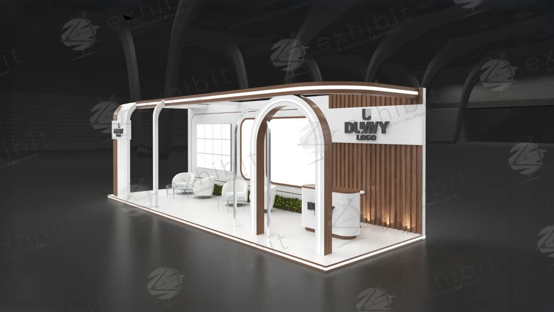Arcadia Portal Curved Semi-Island 3x9 Booth