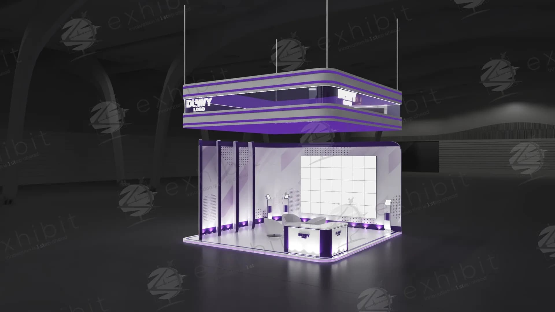 Structura Locus Straight Semi-Island 6X6 Booth