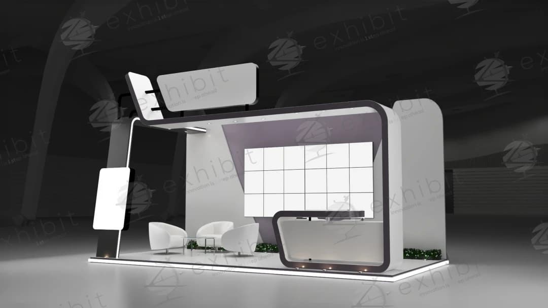 Chroma Flux Curved Semi-Island 3x6 Booth