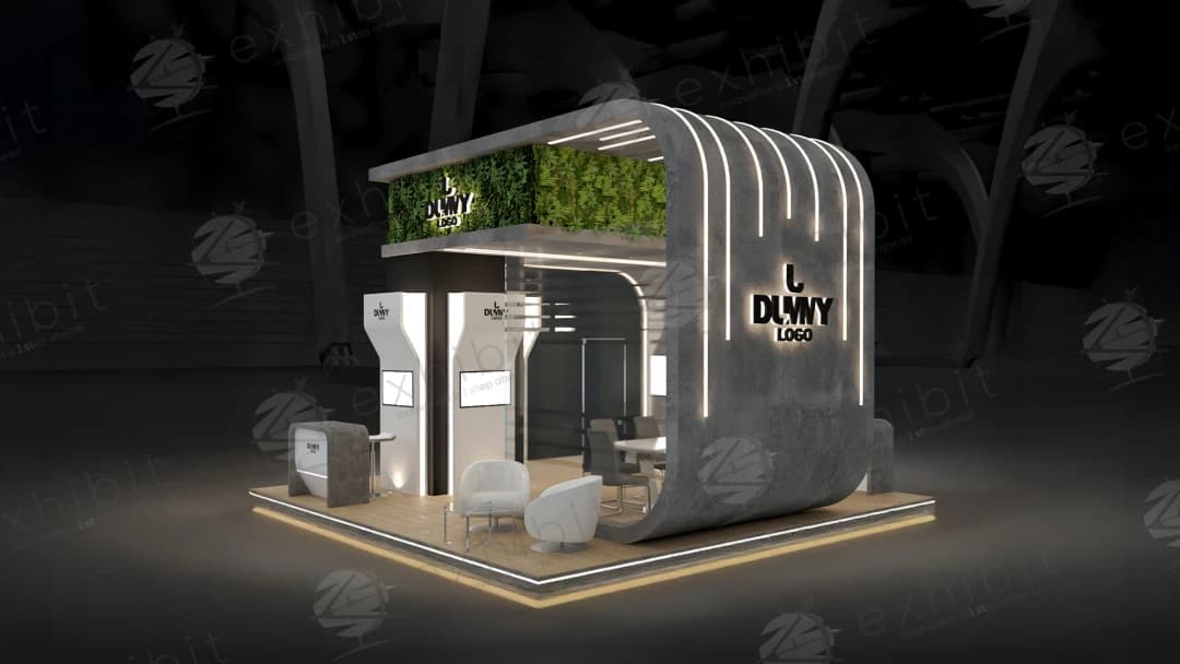 Orbital Server Curved Semi-Island 6x6 Booth