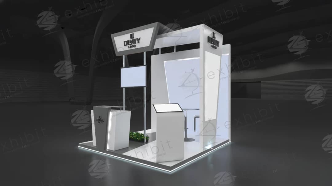 Apex Monolith Straight Semi-Island 3x3 Booth