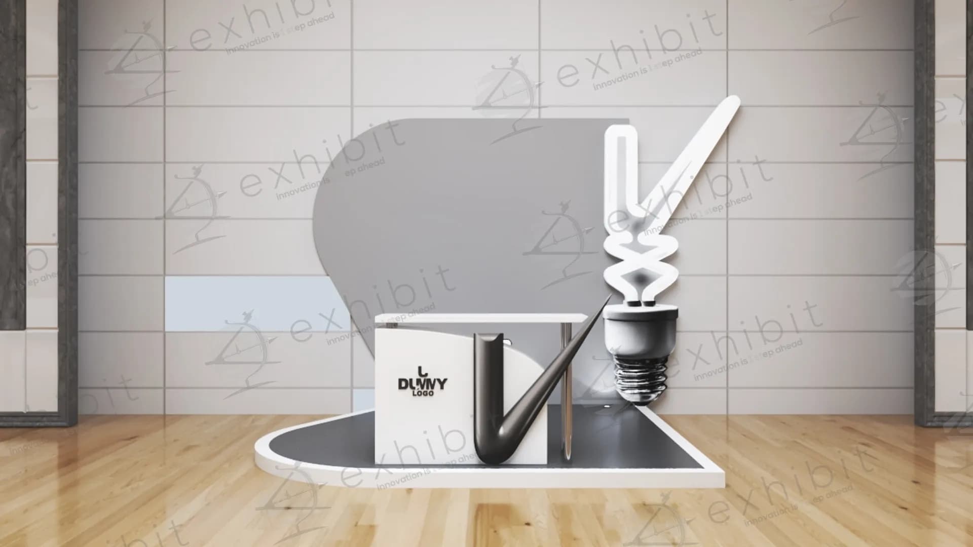 Conceptual Lightbulb Photobooth Stand