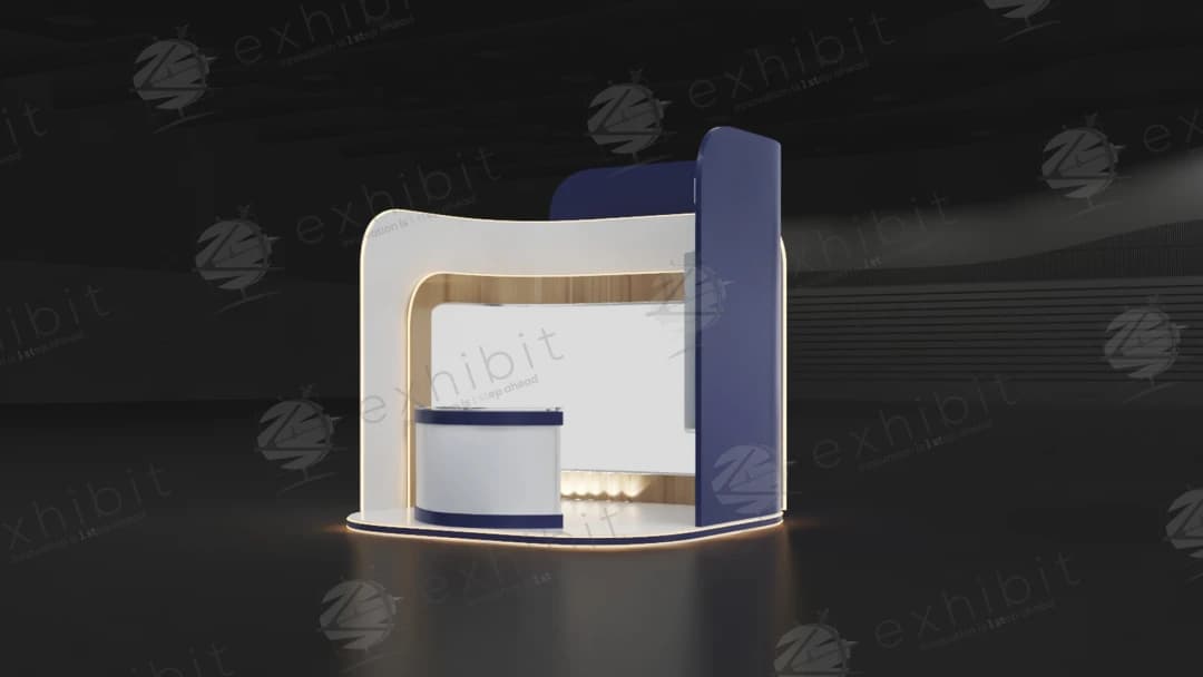 Cove Light Curved Semi-Island 3X3 Booth