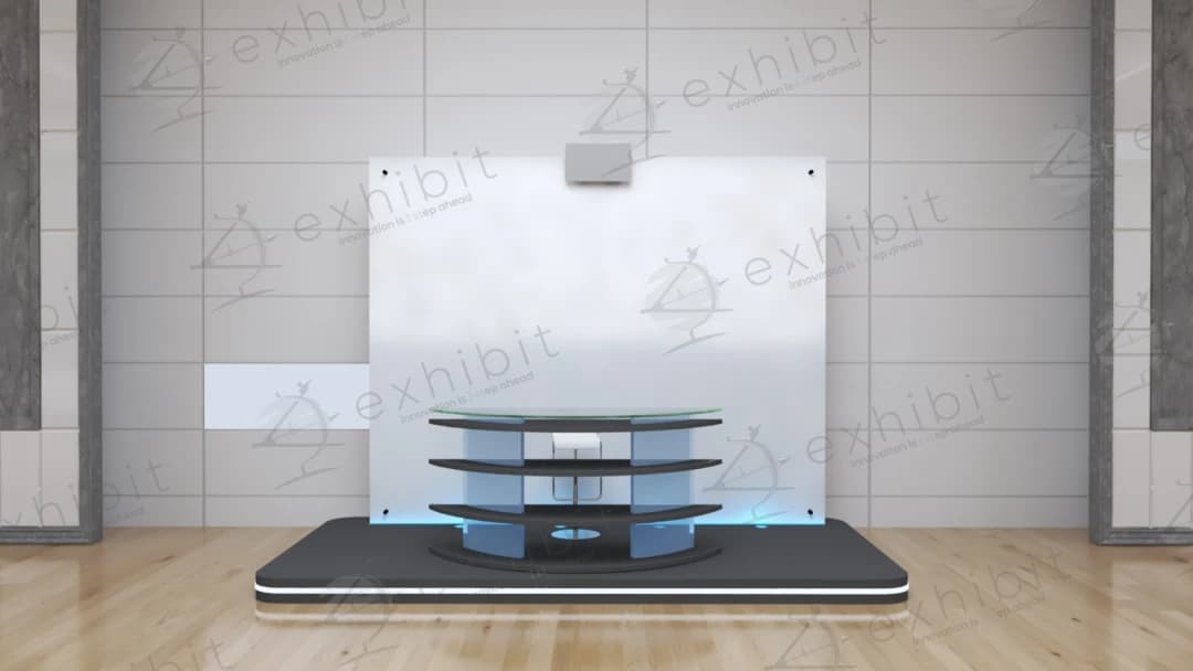 Illuminated Multi-Tier Registration Desk