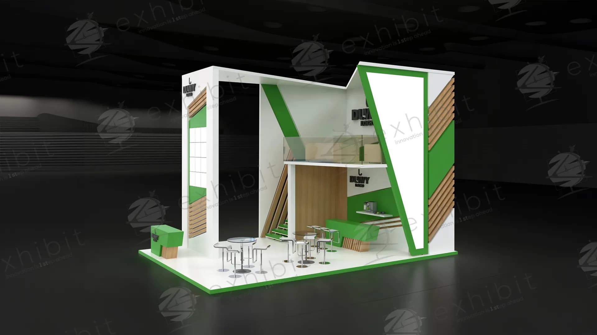Hospitality Double Decker Semi-Island Booth