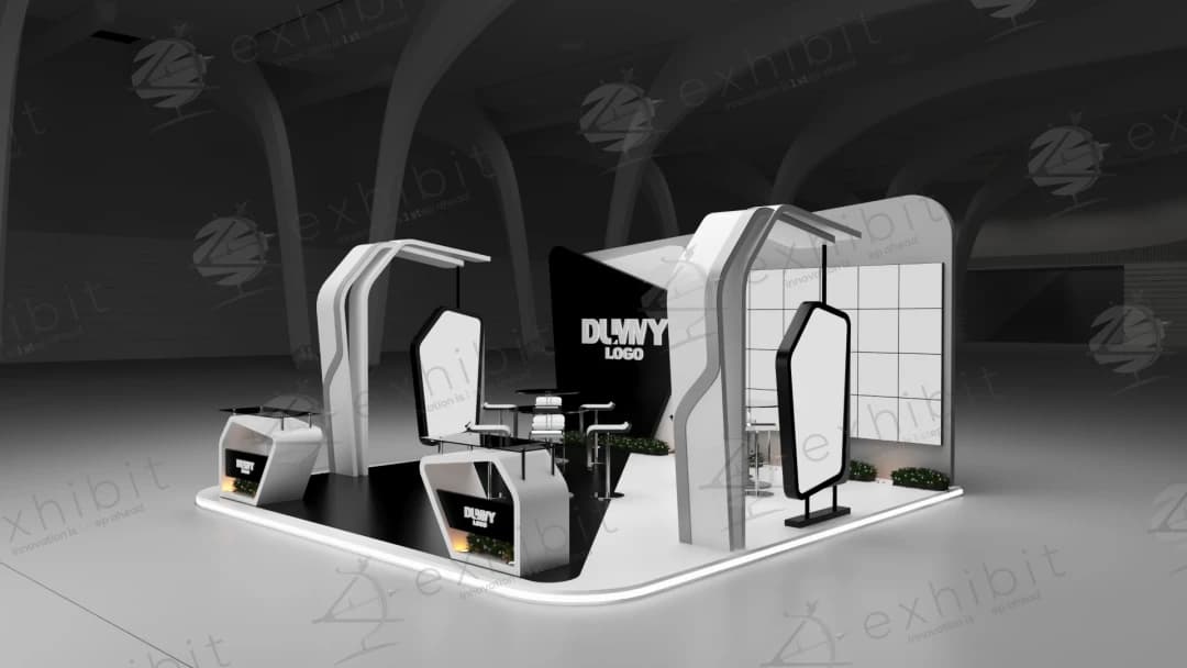 Sine Kinetic Straight Semi-Island 6x6 Booth