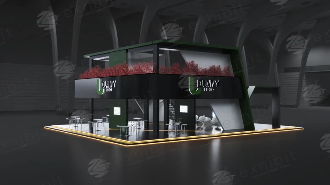 Verdant Summit Straight Island Double Decker Booth