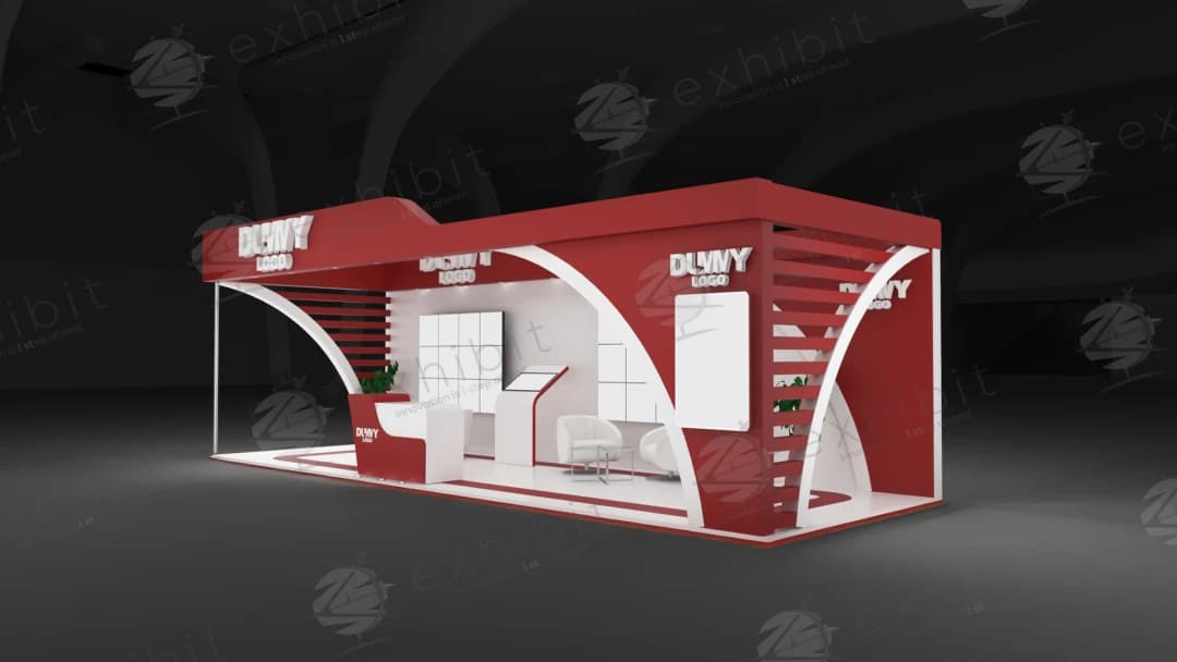 Solen Archway Straight Semi-Island 3x9 Booth