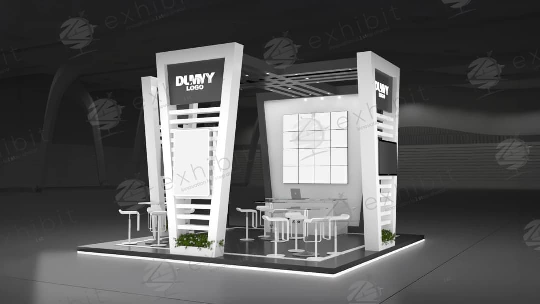 Nocturne Grid Straight Island 6x6 Booth
