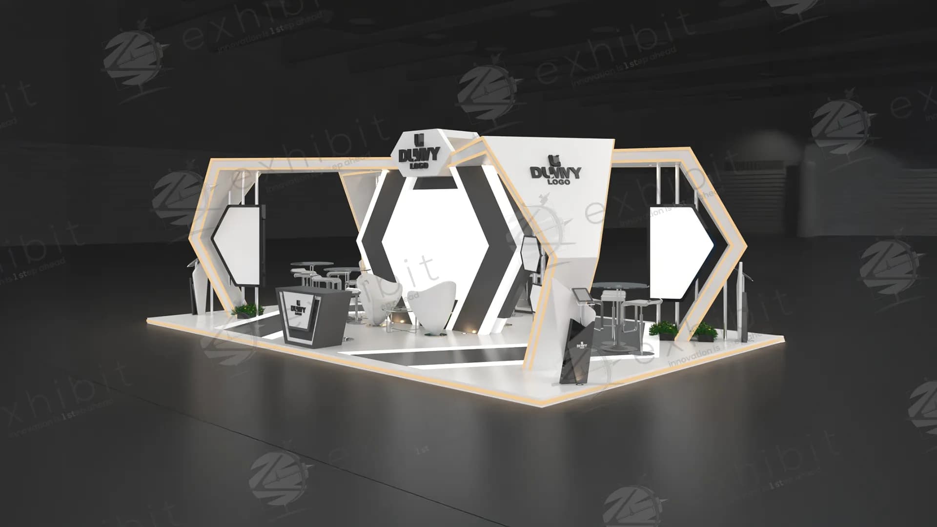 Geometric Straight Island 6x9 Booth