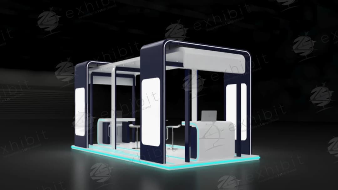 Cubicle Loop Curved Semi-Island 3x6 Booth