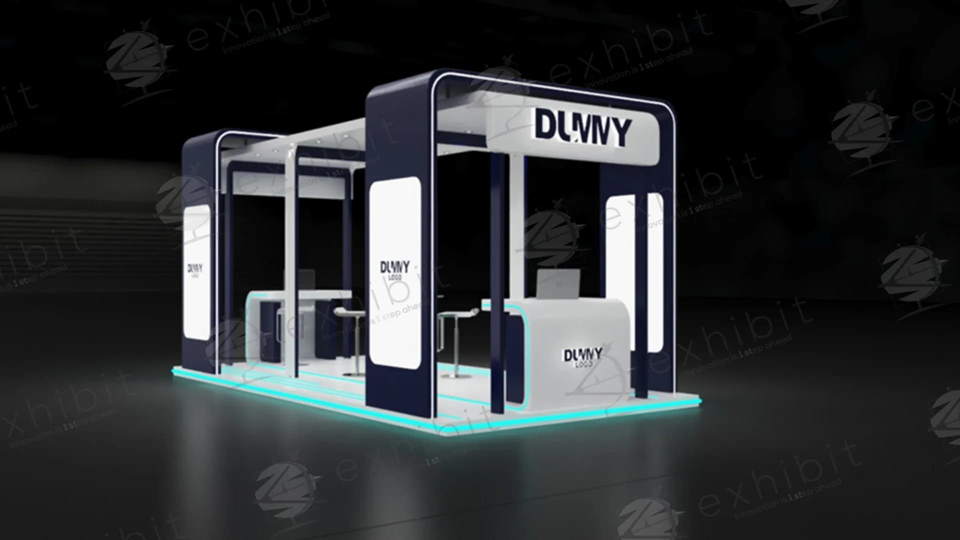 Cubicle Curved Island 3x6 Booth