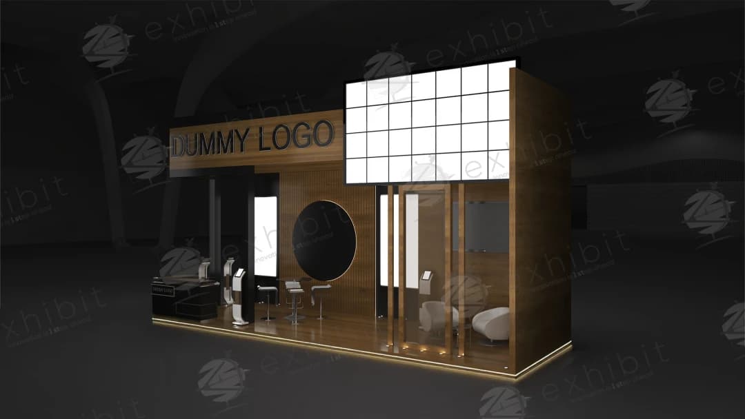 Timber Eclipse Straight Semi-Island 3x9 Booth