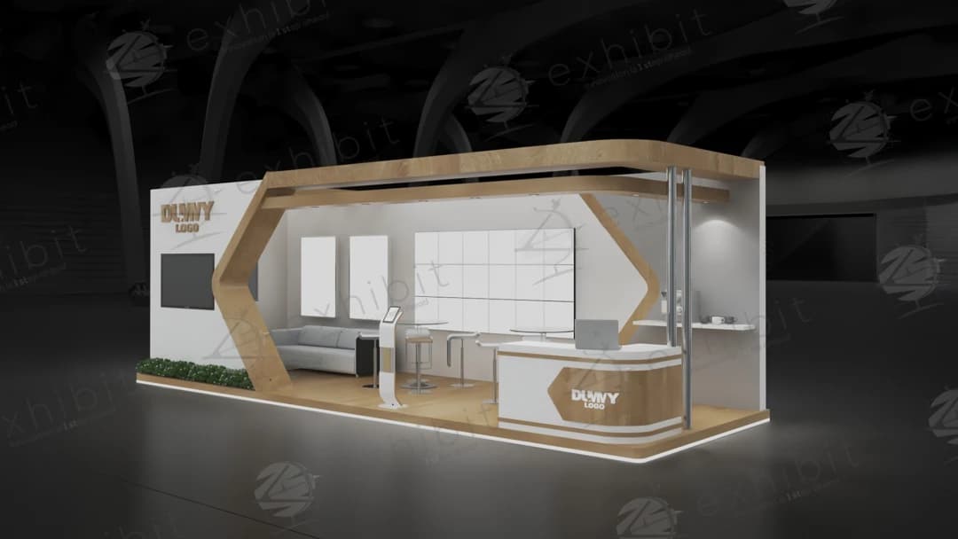 Traditional Luxe Straight Semi-Island 3x9 Booth