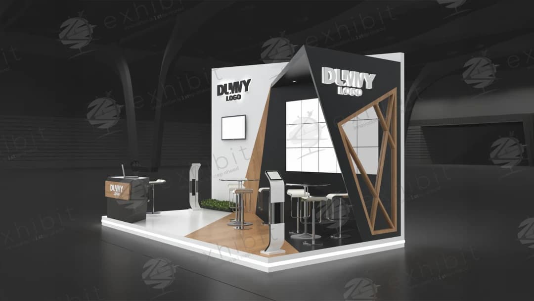 Fusion Aspect Straight Semi-Island 3x6 Booth