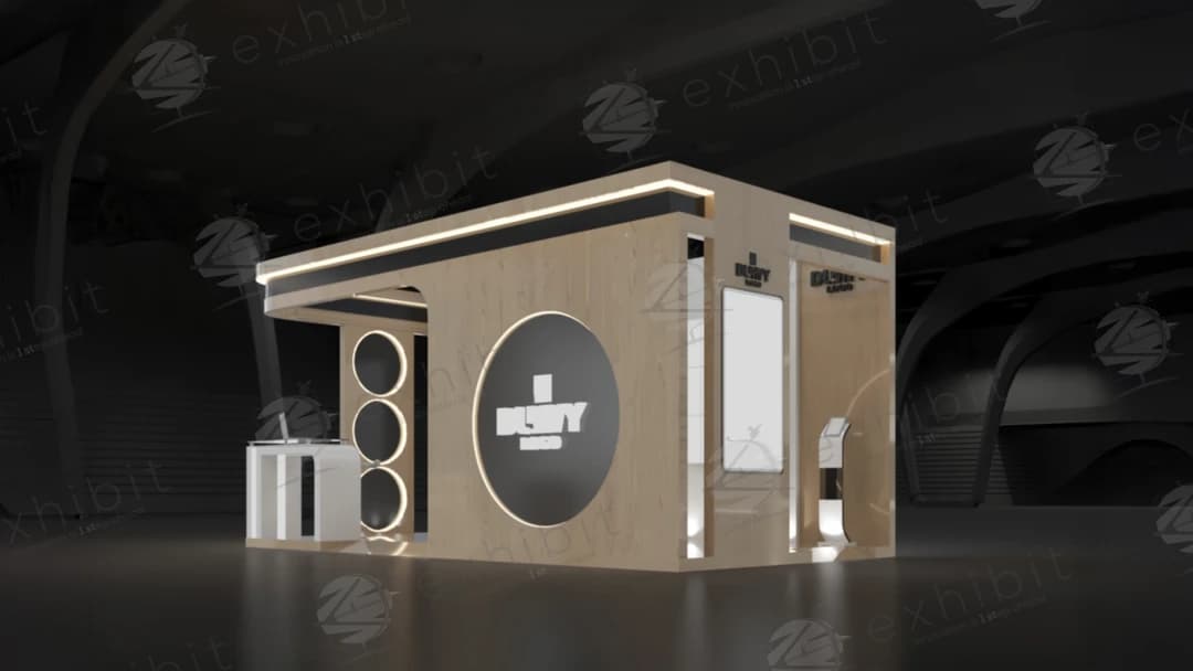 Oak Vista Straight Semi-Island 3x6 Booth